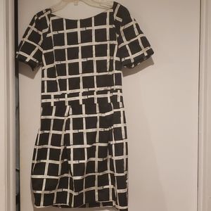 French Connection Size 8 Black and White Dress